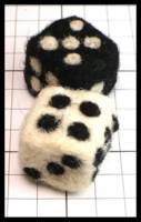 Dice : Dice - 6D Pipped - Fuzzy Dice - JA Collection Apr 2024